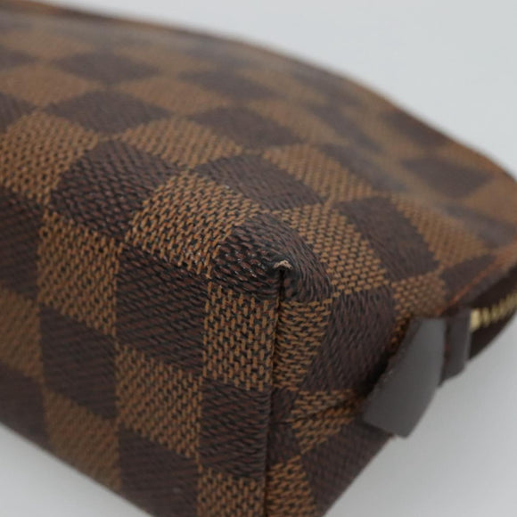LOUIS VUITTON Damier Ebene Pochette Cosmetic PM Pouch N47516 LV Auth BD043
