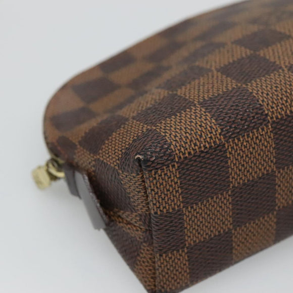 LOUIS VUITTON Damier Ebene Pochette Cosmetic PM Pouch N47516 LV Auth BD043