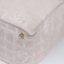 CHANEL New Travel Line Hand Bag Nylon Leather Pink White gold CC Auth BD049-14