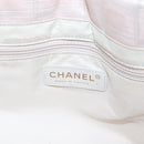 CHANEL New Travel Line Hand Bag Nylon Leather Pink White gold CC Auth BD049-18
