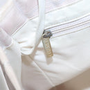 CHANEL New Travel Line Hand Bag Nylon Leather Pink White gold CC Auth BD049-21
