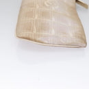 CHANEL New Travel Line Hand Bag Nylon Leather Pink White gold CC Auth BD049-26