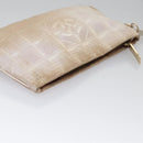 CHANEL New Travel Line Hand Bag Nylon Leather Pink White gold CC Auth BD049-27