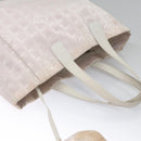 CHANEL New Travel Line Hand Bag Nylon Leather Pink White gold CC Auth BD049-6