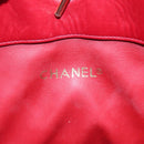 CHANEL Matelasse Hand Bag Lamb Skin Red Gold CC Auth BD051-16