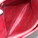 CHANEL Matelasse Hand Bag Lamb Skin Red Gold CC Auth BD051-17