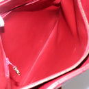 CHANEL Matelasse Hand Bag Lamb Skin Red Gold CC Auth BD051-20