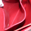 CHANEL Matelasse Hand Bag Lamb Skin Red Gold CC Auth BD051-21