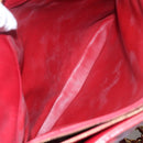 CHANEL Matelasse Hand Bag Lamb Skin Red Gold CC Auth BD051-22