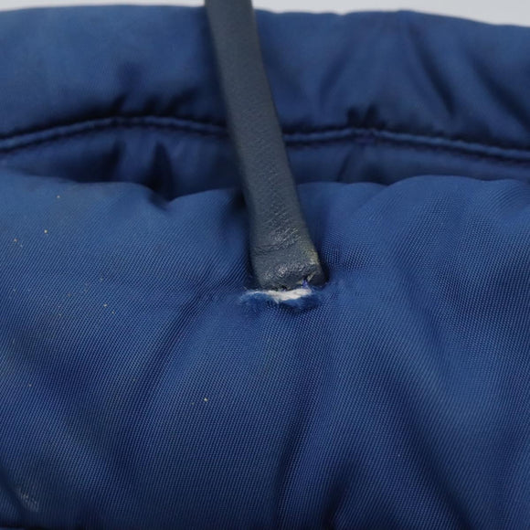 PRADA Hand Bag Nylon 2way Blue Silver Auth BD054