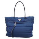 PRADA Hand Bag Nylon 2way Blue Silver Auth BD054-13