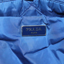 PRADA Hand Bag Nylon 2way Blue Silver Auth BD054-22