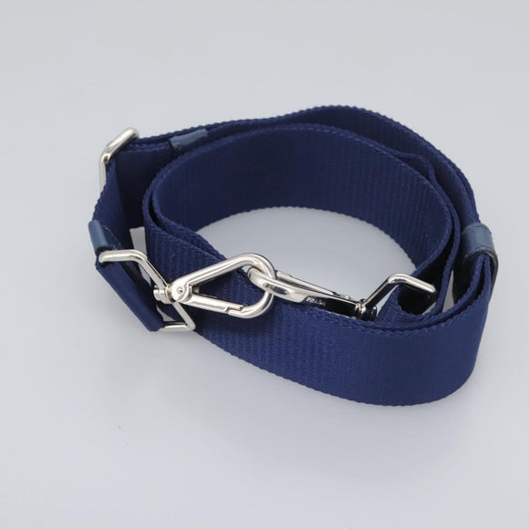 PRADA Hand Bag Nylon 2way Blue Silver Auth BD054