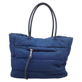 PRADA Hand Bag Nylon 2way Blue Silver Auth BD054 - 0