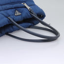 PRADA Hand Bag Nylon 2way Blue Silver Auth BD054-7