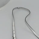 PRADA Chain Hand Bag Leather 2way Silver Auth BD055AV-15