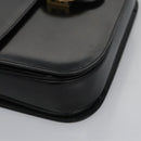 CELINE Hand Bag Leather Black Gold Auth BD058V-15