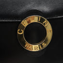 CELINE Hand Bag Leather Black Gold Auth BD058V-18