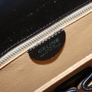CELINE Hand Bag Leather Black Gold Auth BD058V-19