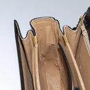 CELINE Hand Bag Leather Black Gold Auth BD058V-21