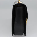CELINE Hand Bag Leather Black Gold Auth BD058V-4