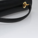 CELINE Hand Bag Leather Black Gold Auth BD058V-7