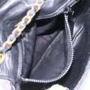 BALLY Chain Shoulder Bag Leather Black Gold Auth BD059-12