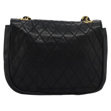 BALLY Chain Shoulder Bag Leather Black Gold Auth BD059 - 0