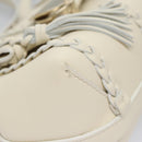 Chloe Fringe Hand Bag Leather 2way White Auth BD060AV-8