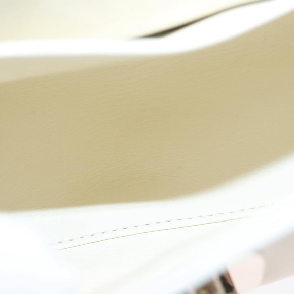 Chloe Fringe Hand Bag Leather 2way White Auth BD060AV