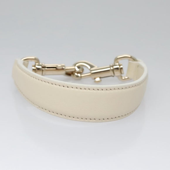 Chloe Fringe Hand Bag Leather 2way White Auth BD060AV