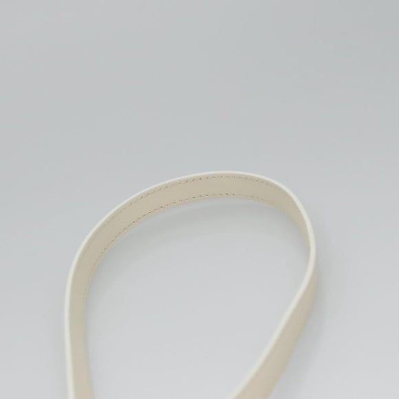 Chloe Fringe Hand Bag Leather 2way White Auth BD060AV