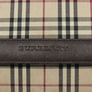 BURBERRY Nova Check Shoulder Bag Canvas Beige Silver Auth BD069-17