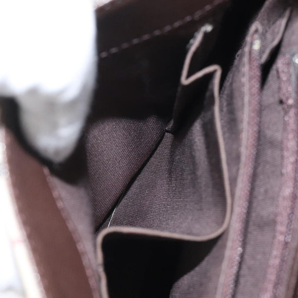 BURBERRY Nova Check Shoulder Bag Canvas Beige Silver Auth BD069