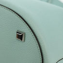 Salvatore Ferragamo Gancini Shoulder Bag Leather Silver Peppermint Auth BD070AV-11