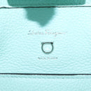 Salvatore Ferragamo Gancini Shoulder Bag Leather Silver Peppermint Auth BD070AV-19