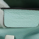 Salvatore Ferragamo Gancini Shoulder Bag Leather Silver Peppermint Auth BD070AV-24