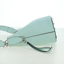 Salvatore Ferragamo Gancini Shoulder Bag Leather Silver Peppermint Auth BD070AV-4