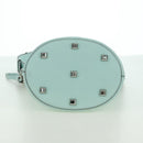 Salvatore Ferragamo Gancini Shoulder Bag Leather Silver Peppermint Auth BD070AV-9
