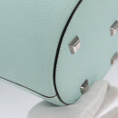 Salvatore Ferragamo Gancini Shoulder Bag Leather Silver Peppermint Auth BD070AV-14