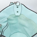 Salvatore Ferragamo Gancini Shoulder Bag Leather Silver Peppermint Auth BD070AV-20