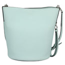 Salvatore Ferragamo Gancini Shoulder Bag Leather Silver Peppermint Auth BD070AV-2