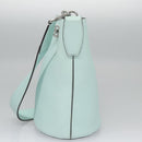 Salvatore Ferragamo Gancini Shoulder Bag Leather Silver Peppermint Auth BD070AV-3