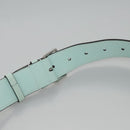 Salvatore Ferragamo Gancini Shoulder Bag Leather Silver Peppermint Auth BD070AV-8