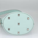 Salvatore Ferragamo Gancini Shoulder Bag Leather Silver Peppermint Auth BD070AV-5