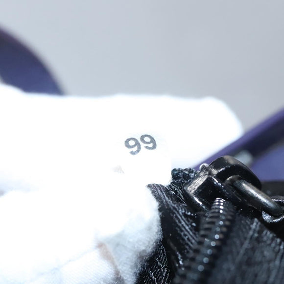 PRADA Hand Bag Leather Purple Auth BD072