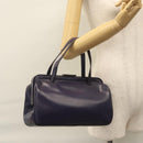 PRADA Hand Bag Leather Purple Auth BD072-22