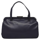 PRADA Hand Bag Leather Purple Auth BD072-2