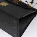 MCM Vicetos Logogram Hand Bag Nylon Black Gold Auth BD073-11