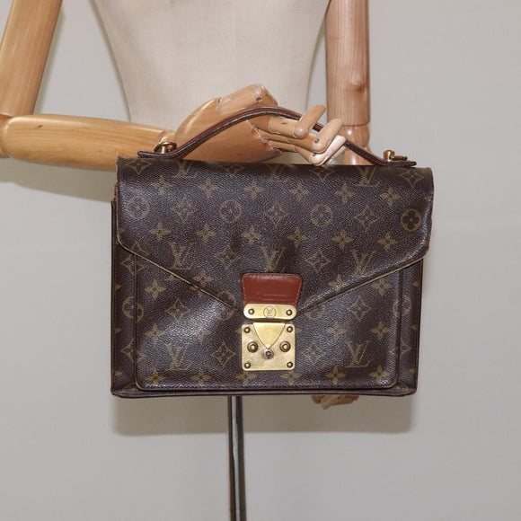 LOUIS VUITTON Monogram Monceau 28 Hand Bag M51185 LV Auth BD080